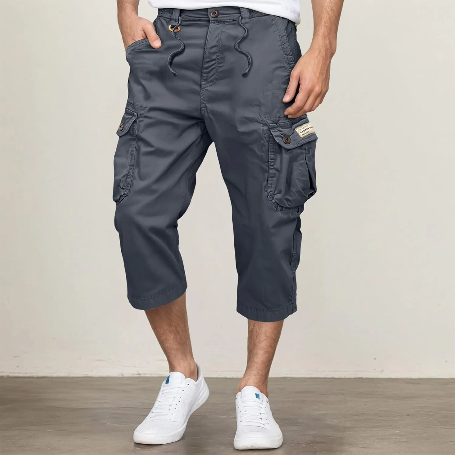 Chinos Pants Men Baggy Baggy Tactical Slim Fit Body Hiking Joggers Outfits with Pockets Casual Sport Yoga Basketball