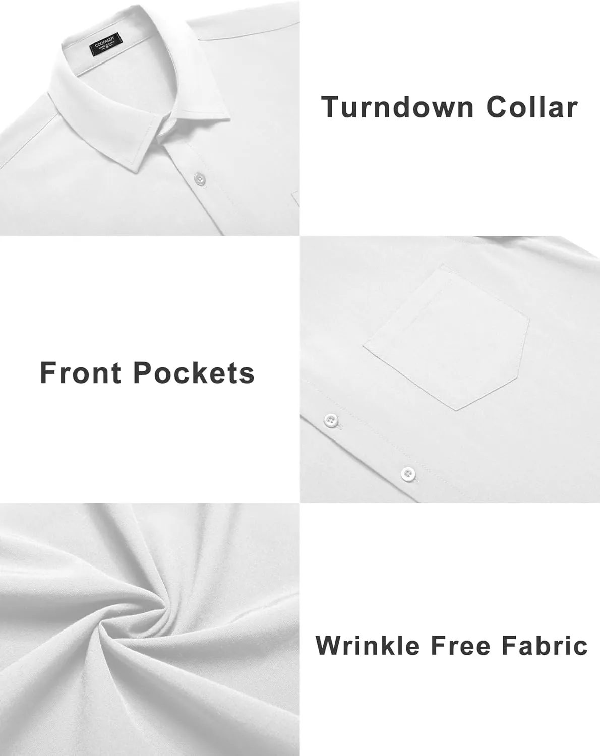 COOFANDY Mens Short Sleeve Shirts Casual Button Down Shirts Summer Beach Shirt Wrinkle Free