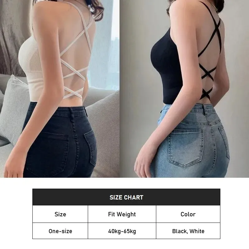Cross Strap Push Up Sports Bra for Women