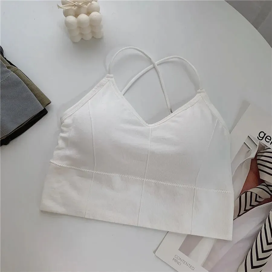 Cross Strap Push Up Sports Bra for Women