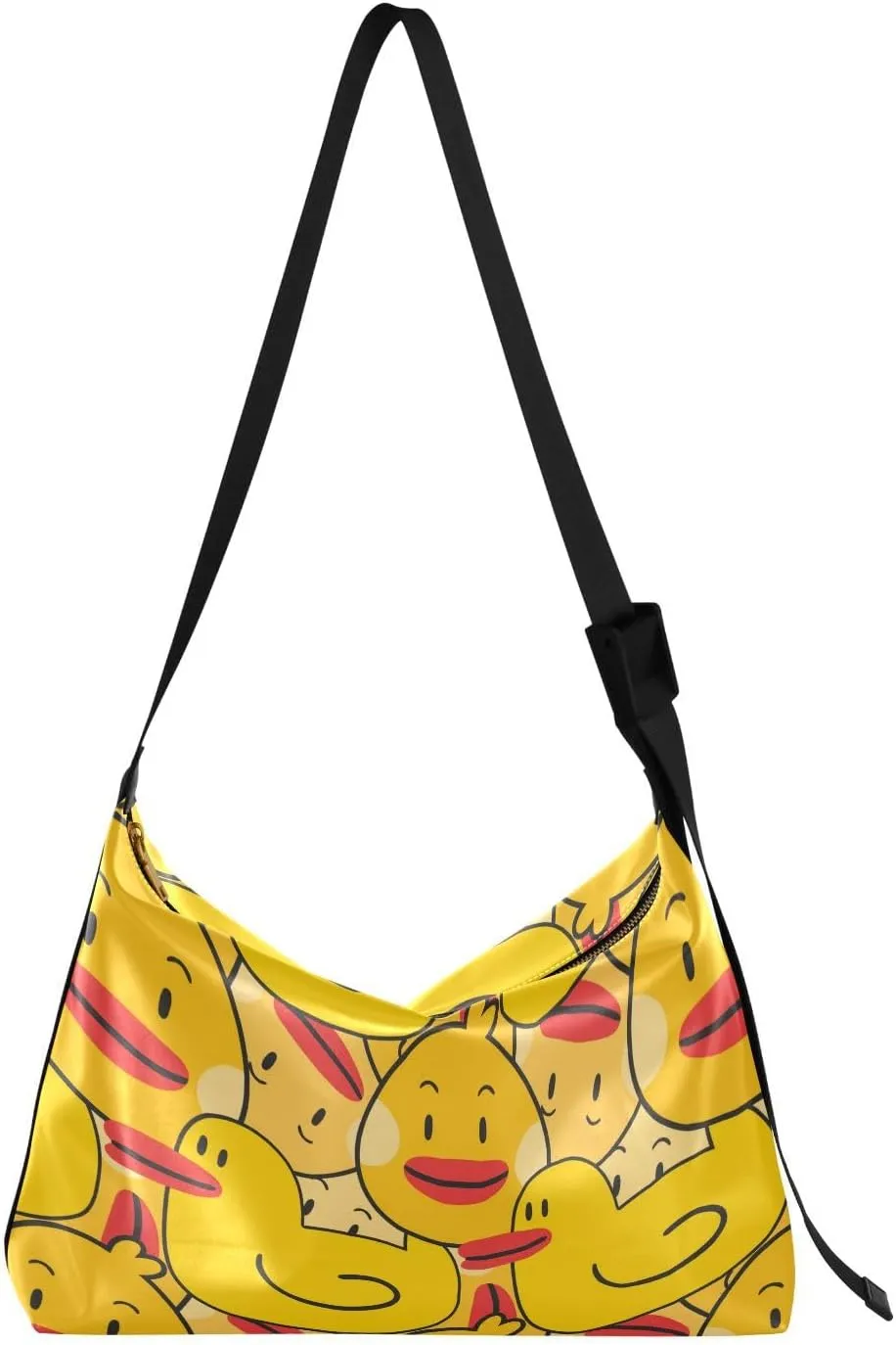 Cute Duck Yellow Hobo Crossbody Bags for Women Leather Large Shoulder Bag Cross Body Trendy Womens Tote Bags Handbag for Travel Shopping