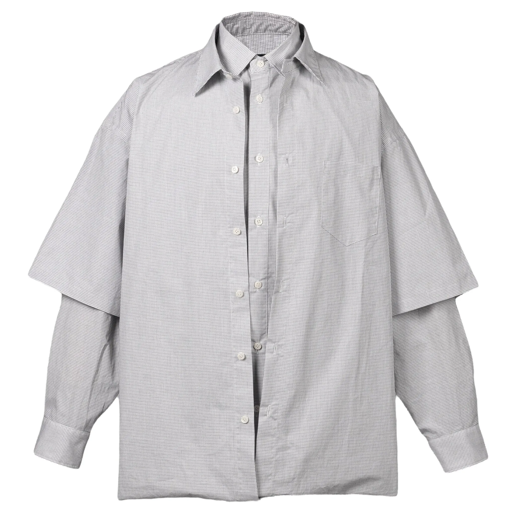 DOUBLE LAYERED SHIRTS / WHITE