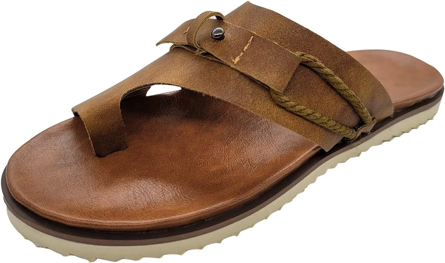 Eduavar Sandals for Women Dressy Summer, Flat Sandals for Women Summer Ring Toe Flip Flops Breathable Travel Beach Sandals