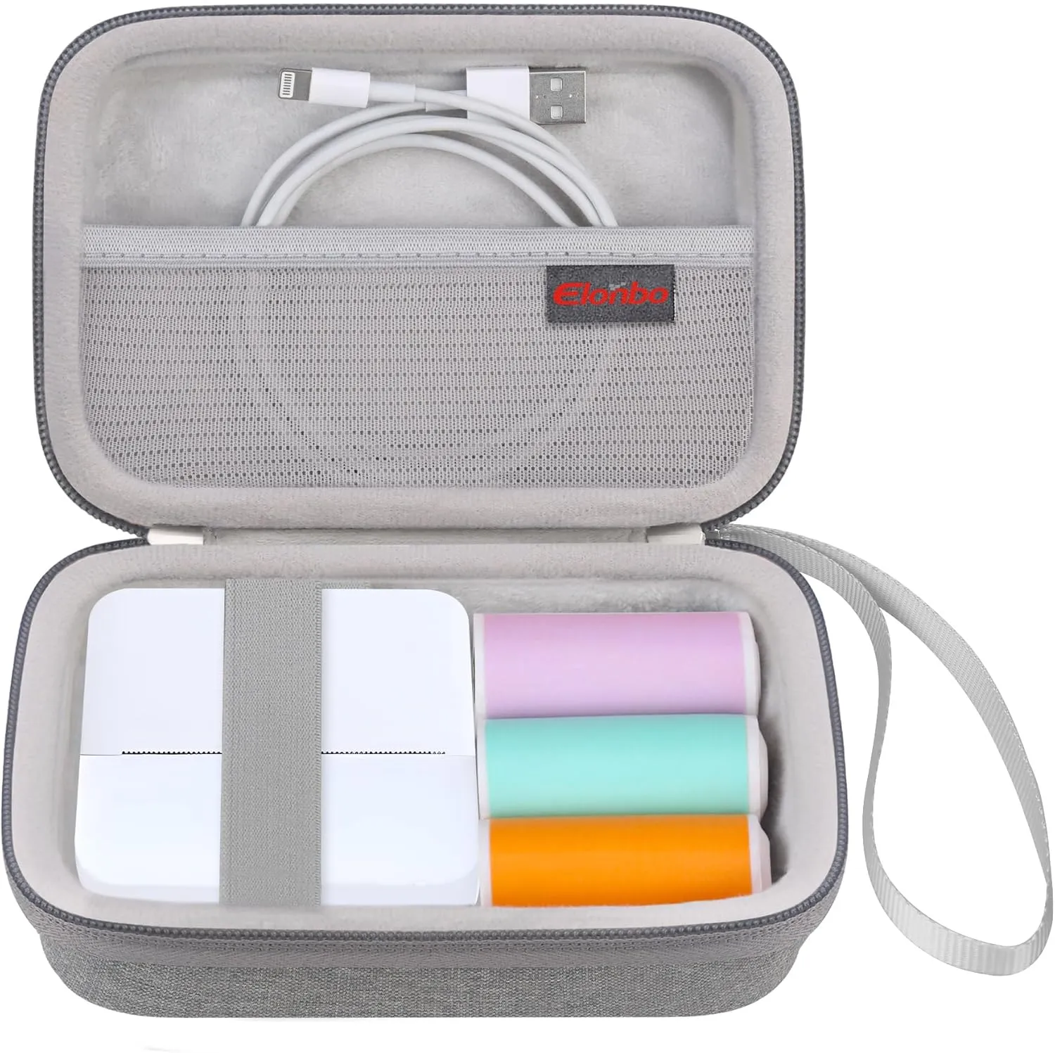 Elonbo Carrying Case for KODAK Smile  Wireless Digital Instant Print Camera, Photo Prints Instant Cameras Travel Bag Storage Holder, Grey