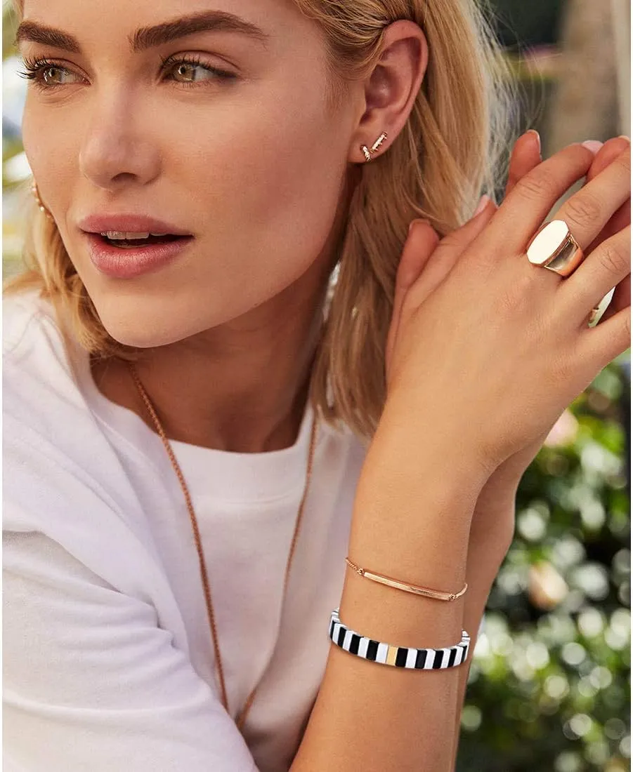 Enamel Tile Bracelets for Women Multicolored Tile Bead Stretch Bracelets Elastic Stackable Strip Colorblock Strand Bangle Bracelets Summer Party Gifts