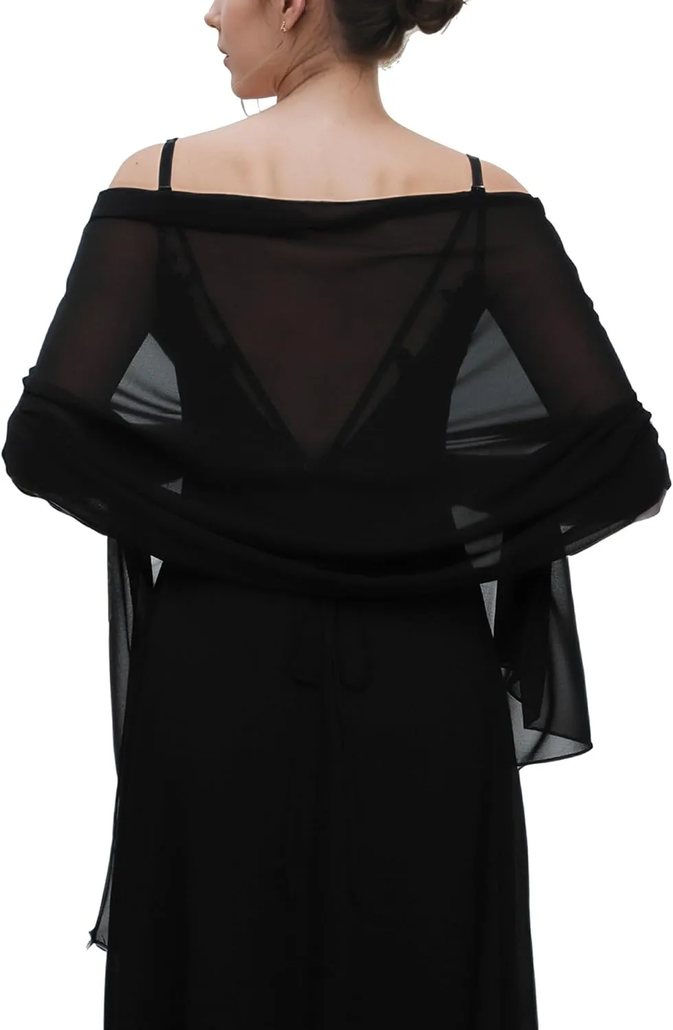Ever-Pretty Women's Chiffon Sheer Wrap Shawl for Evening Dresses Wedding Party 02333