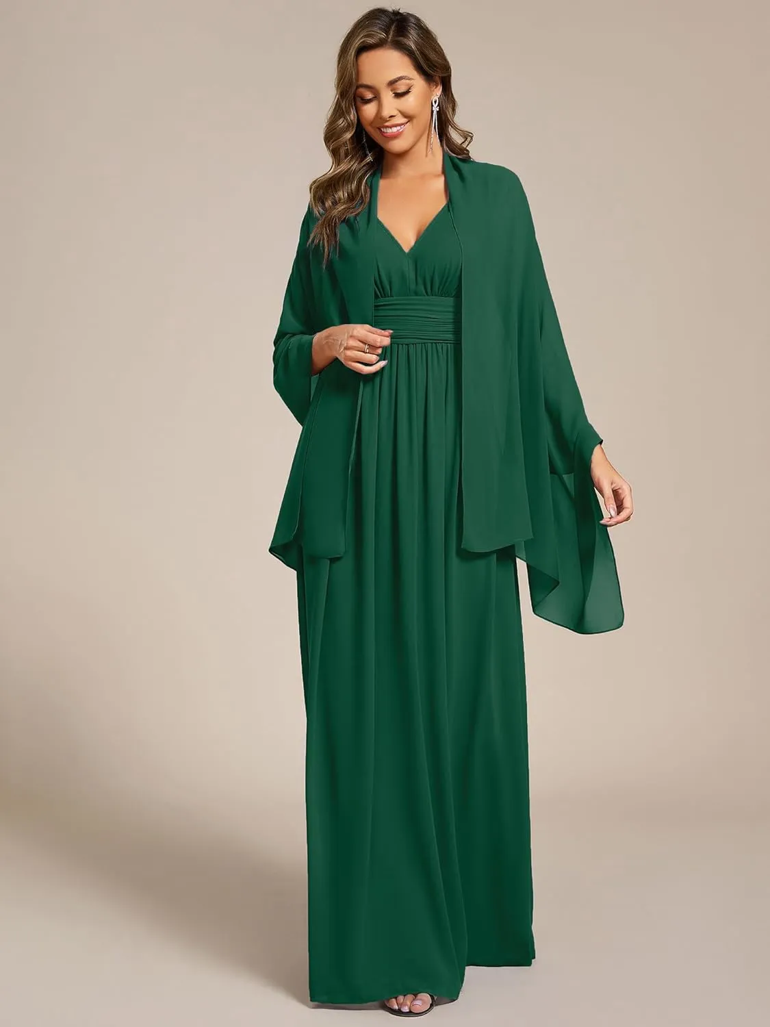 Ever-Pretty Women's Chiffon Sheer Wrap Shawl for Evening Dresses Wedding Party 02333