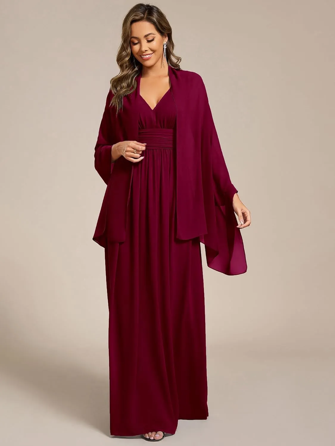 Ever-Pretty Women's Chiffon Sheer Wrap Shawl for Evening Dresses Wedding Party 02333