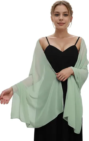 Ever-Pretty Women's Chiffon Sheer Wrap Shawl for Evening Dresses Wedding Party 02333