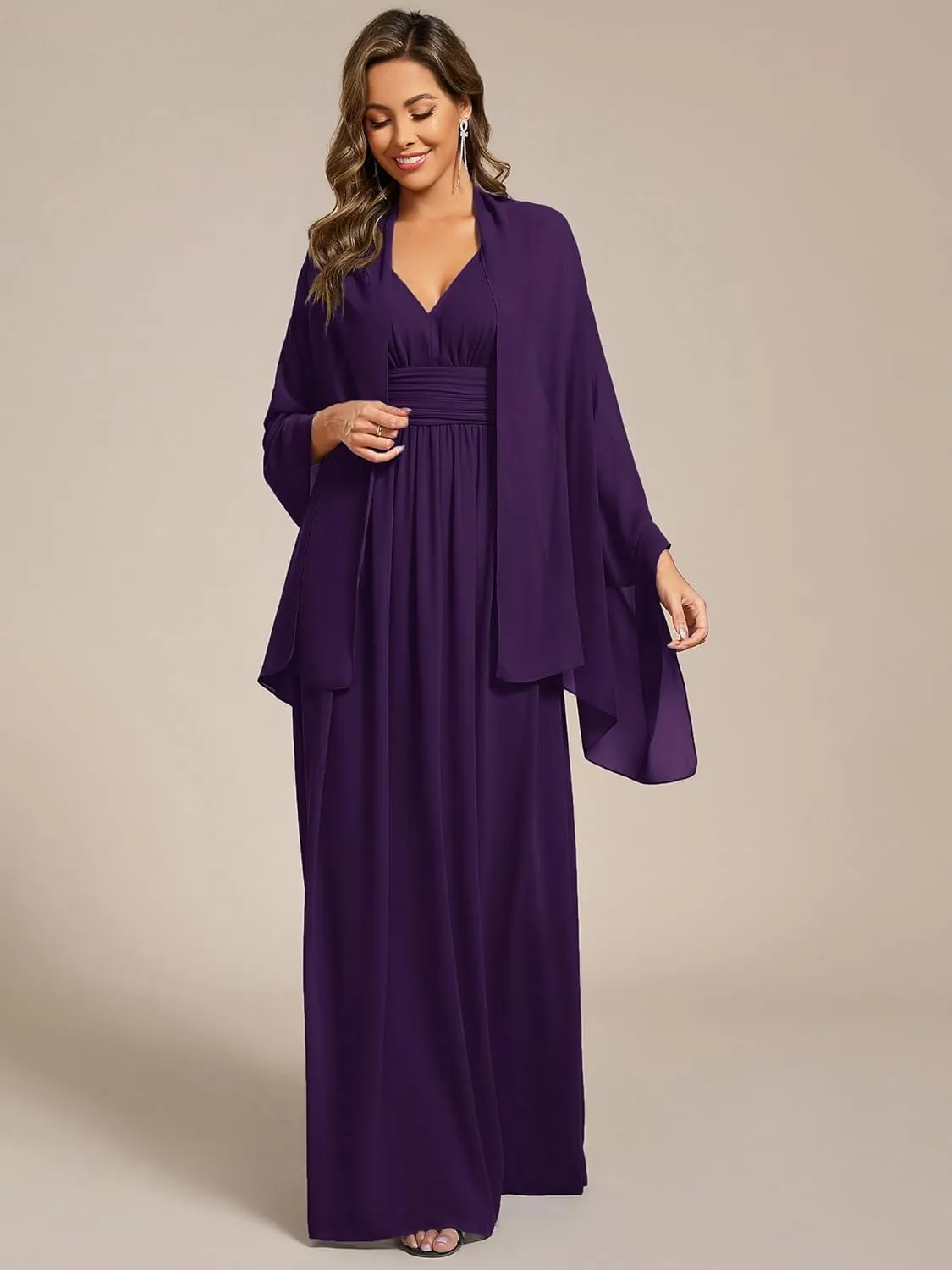 Ever-Pretty Women's Chiffon Sheer Wrap Shawl for Evening Dresses Wedding Party 02333