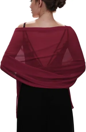 Ever-Pretty Women's Chiffon Sheer Wrap Shawl for Evening Dresses Wedding Party 02333