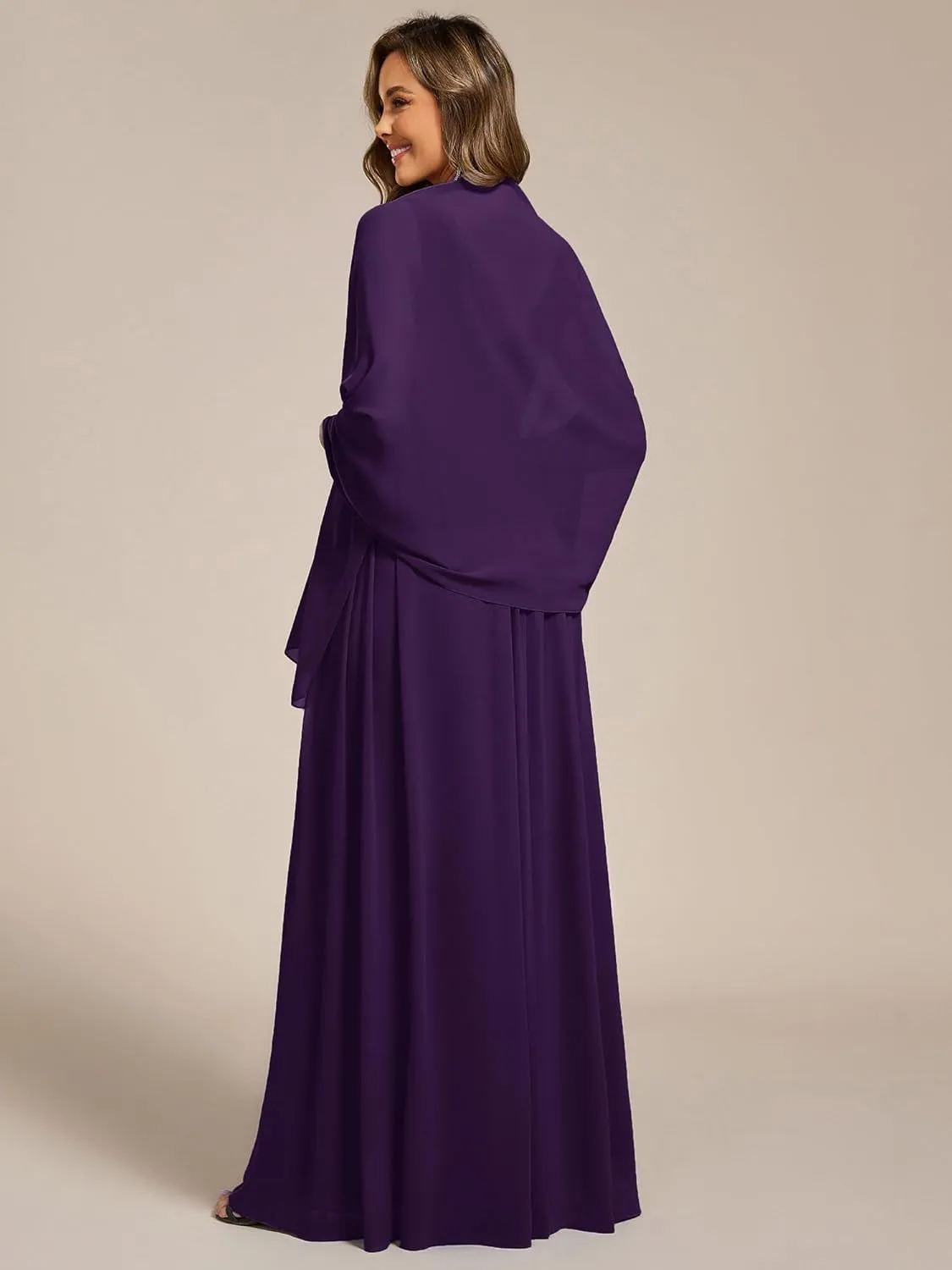 Ever-Pretty Women's Chiffon Sheer Wrap Shawl for Evening Dresses Wedding Party 02333