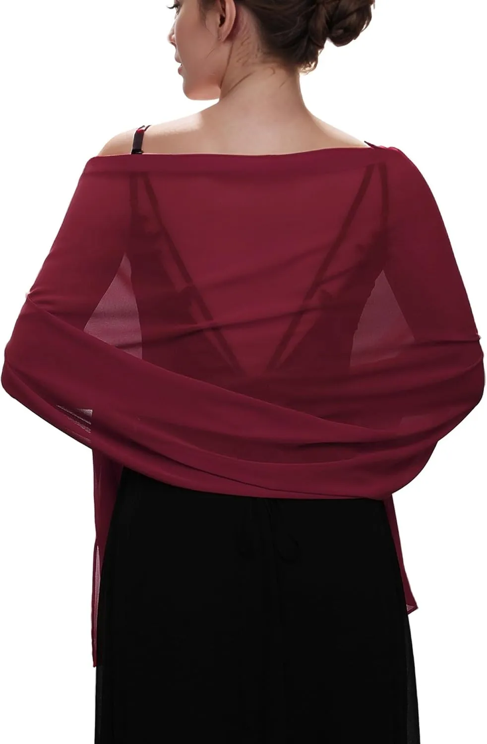 Ever-Pretty Women's Chiffon Sheer Wrap Shawl for Evening Dresses Wedding Party 02333