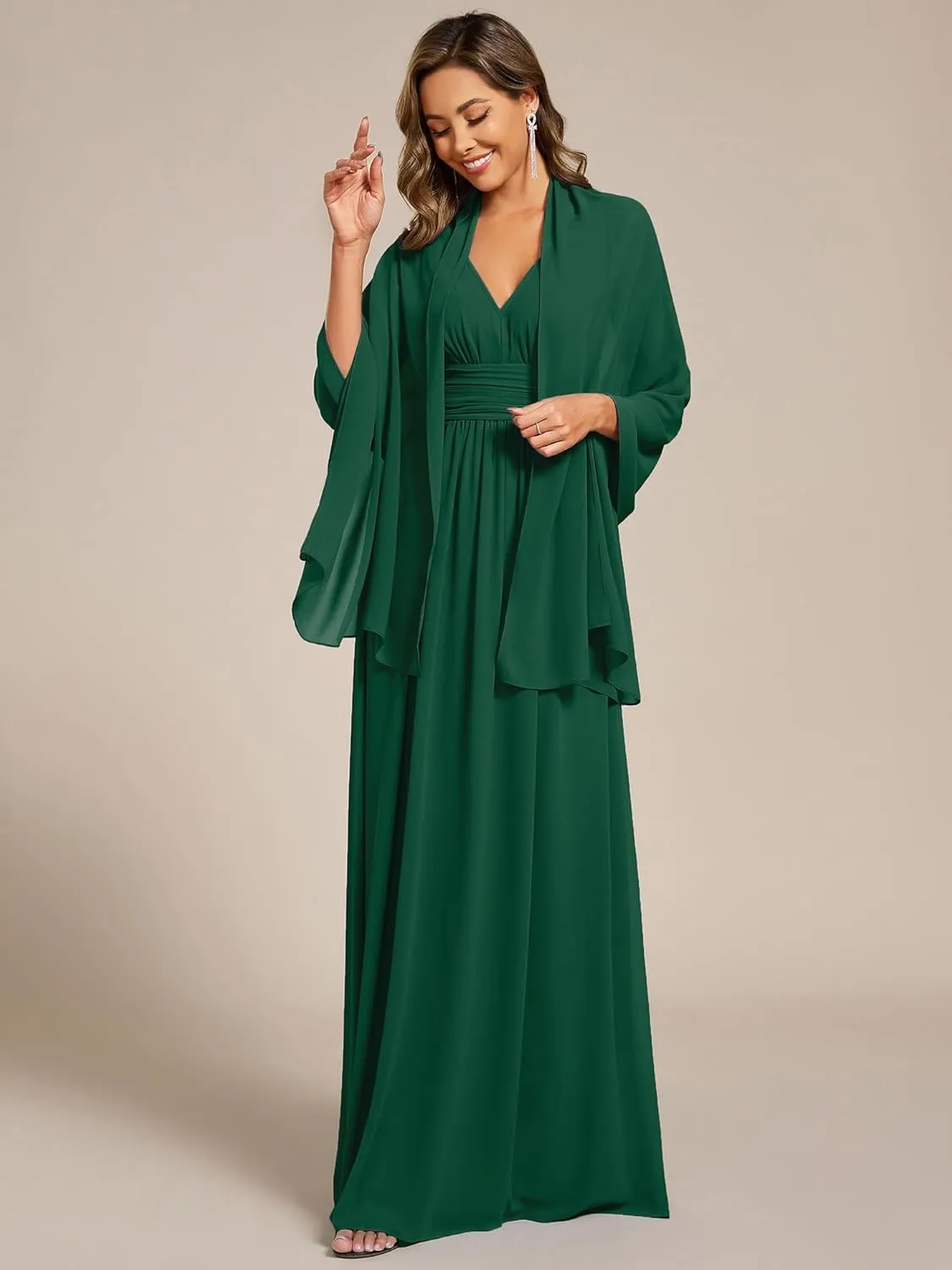 Ever-Pretty Women's Chiffon Sheer Wrap Shawl for Evening Dresses Wedding Party 02333