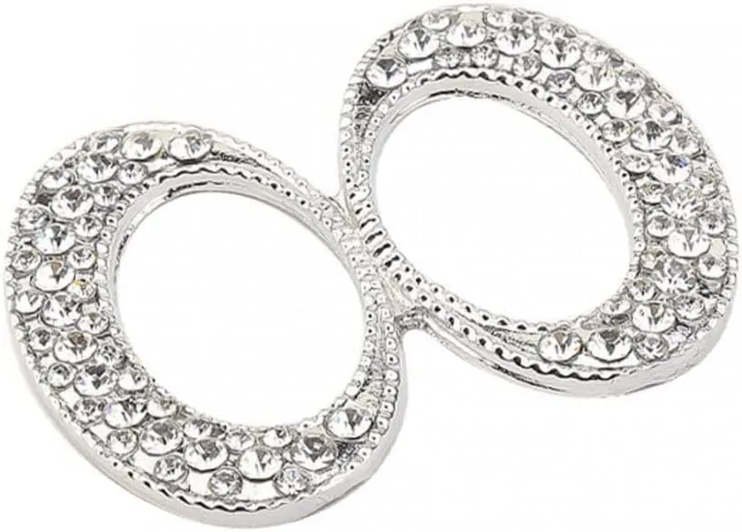 Fashion Scarf Buckle Ring Clip Pin with Dazzling Crystal Rhinestone