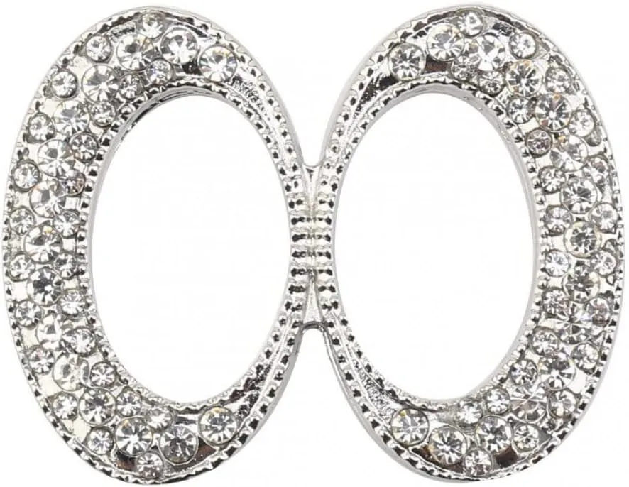 Fashion Scarf Buckle Ring Clip Pin with Dazzling Crystal Rhinestone