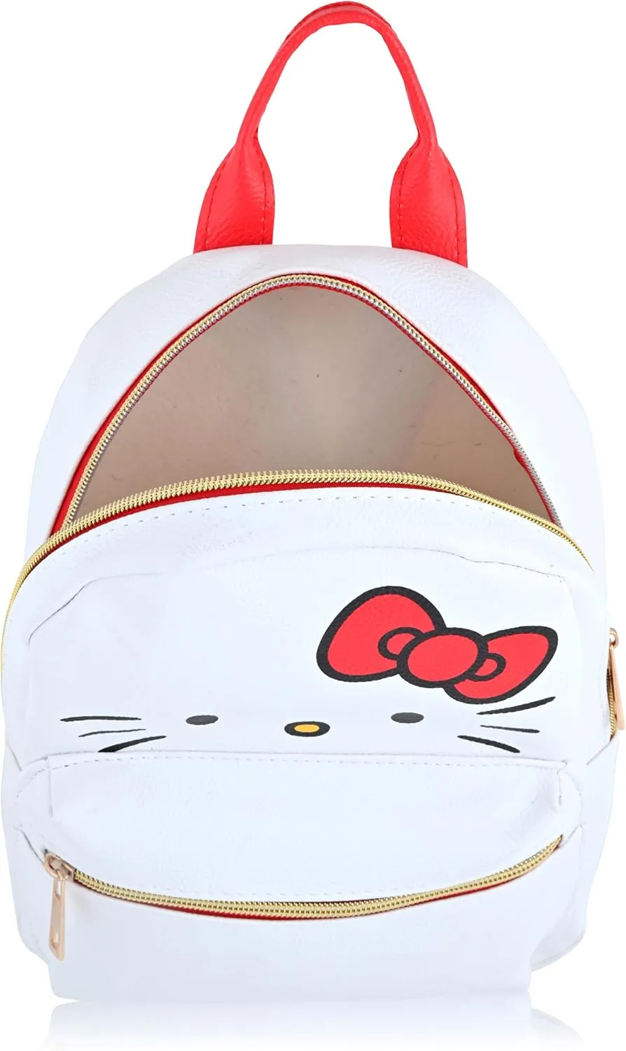 Fast Forward Sanrio Hello Kitty Backpack for Women, Men, Unisex | Cute PU Leather 10" Mini Backpack Purse Shoulder Bag | Accessories
