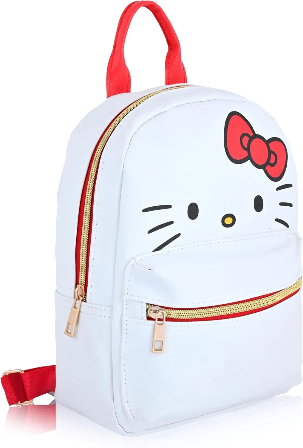 Fast Forward Sanrio Hello Kitty Backpack for Women, Men, Unisex | Cute PU Leather 10" Mini Backpack Purse Shoulder Bag | Accessories