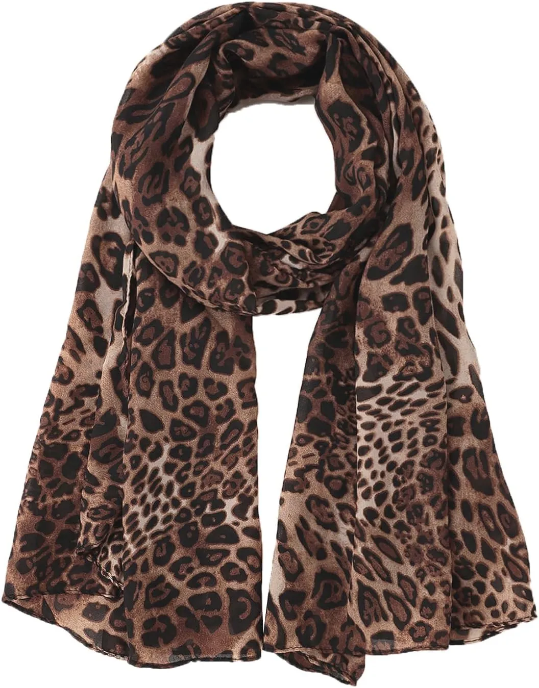 FGSS Women-Fashion-Scarves Polka-Dot-Scarf - Lightweight-Soft-Long-Headband Classic-Chiffon-Wrap-Shawl Black White Sheer
