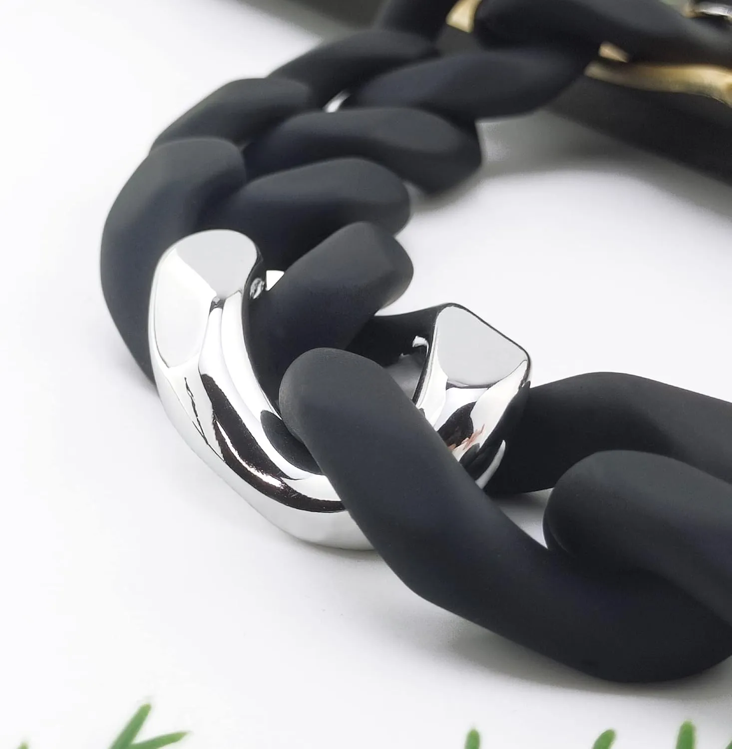 Firstmeet Statement Chunky Acrylic Chain Link Choker Necklace for Women
