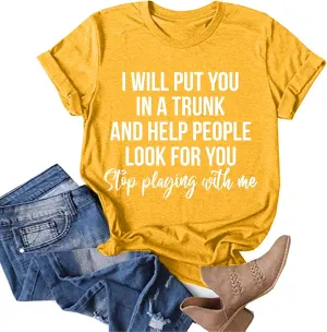 Funny Saying Shirts for Women Crew Neck Short Sleeve Tops Letter Print Going Out Tees Casual Workout Tshirt