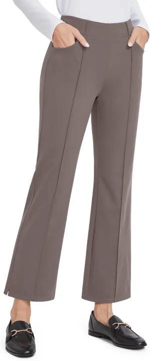 G4Free Yoga Dress Pants for Women Wide Leg Ankle Pants with Pockets Strechy Casual Loose Flare Work Pants 25"/27"/29"