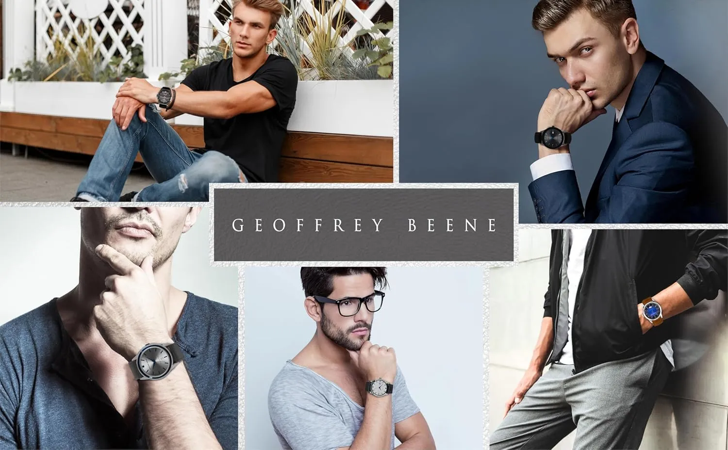 Geoffrey Beene Mens Watch - Elegant Leather Strap Quartz Movement Analog Watch for Men, Gift for Men, Formal or Business Casual Minimalist Wrist Watches 42mm