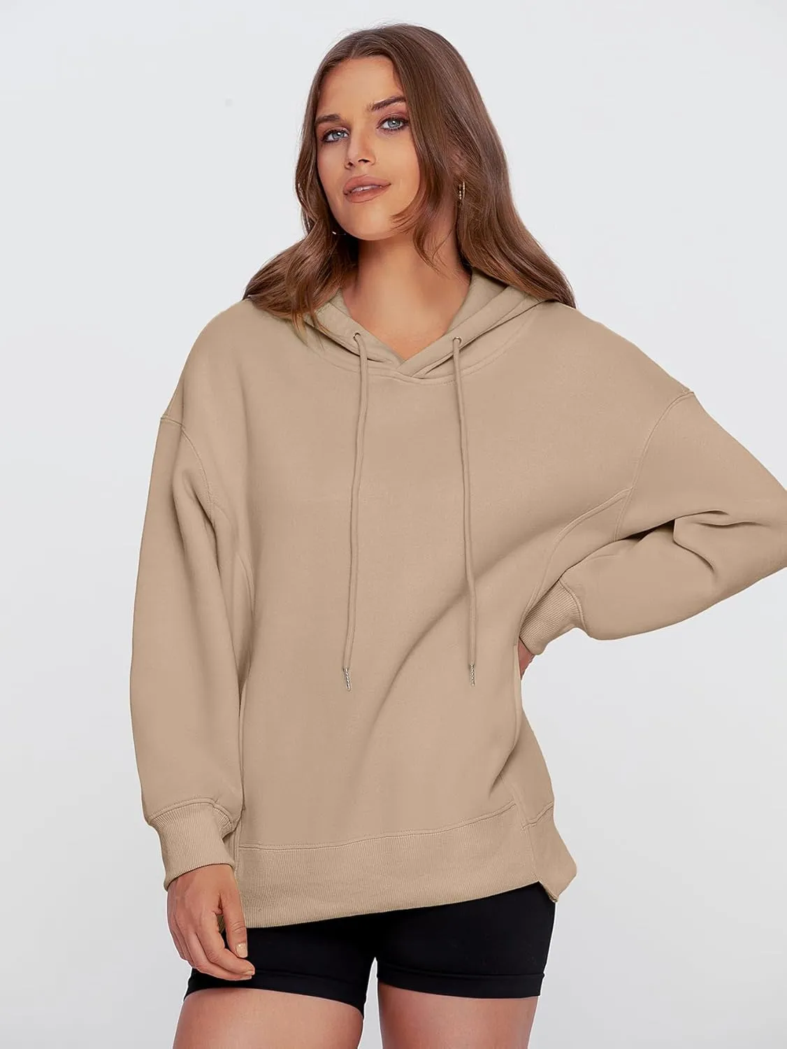 Glamaker Women's Hoodies Oversized Fall Fleece Sweatshirt Fashion Long Sleeve Pullover Trendy Outfits With Pocket