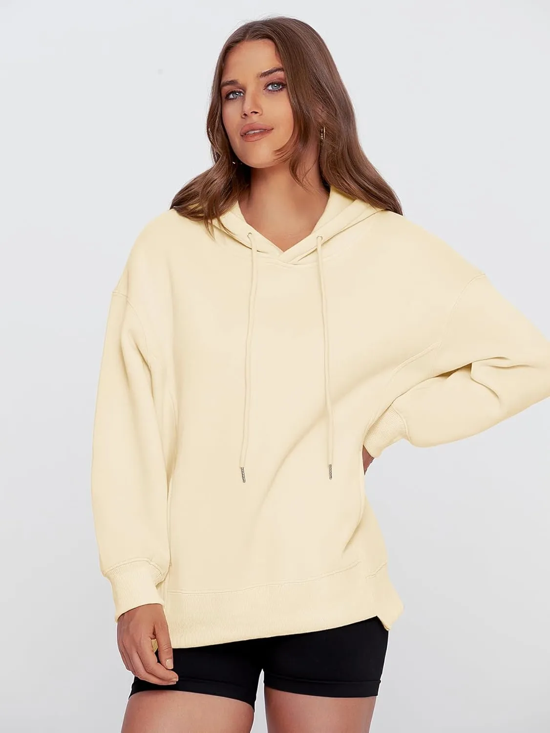 Glamaker Women's Hoodies Oversized Fall Fleece Sweatshirt Fashion Long Sleeve Pullover Trendy Outfits With Pocket