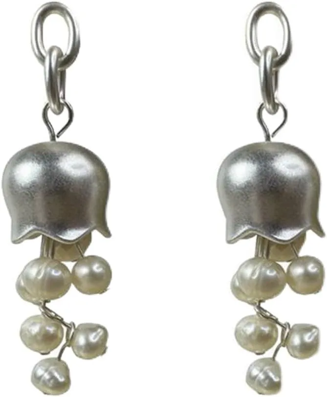 Gold Plated Sterling Silver Post Freshwater Pearl Drop Earrings Pearl Earrings for Women