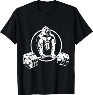 Gorilla Strength Weight lifter Gym T Shirt Body Builder Tee T-Shirt