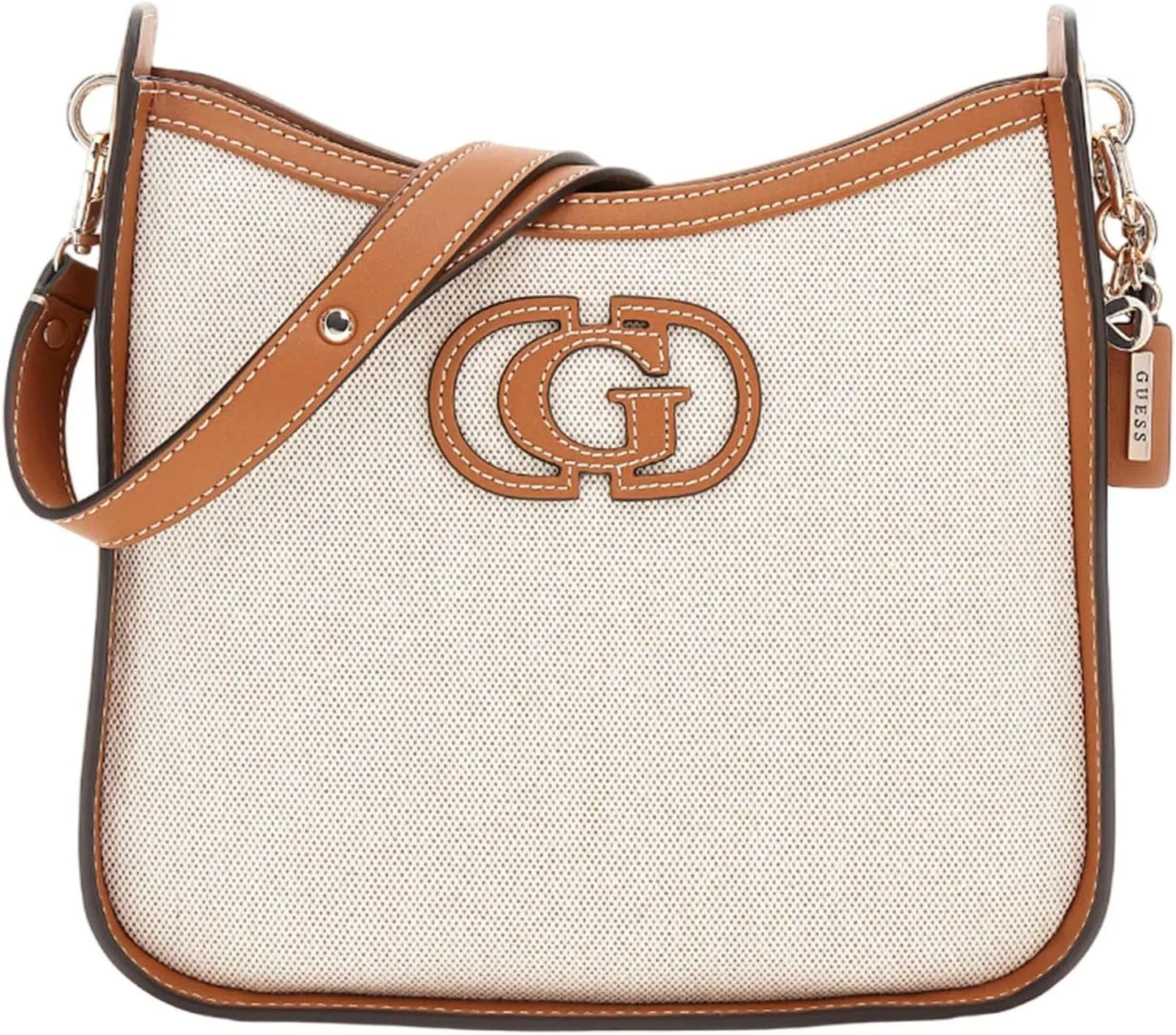 GUESS Sebina Bucket Shoulder Bag, Natural/Caramel