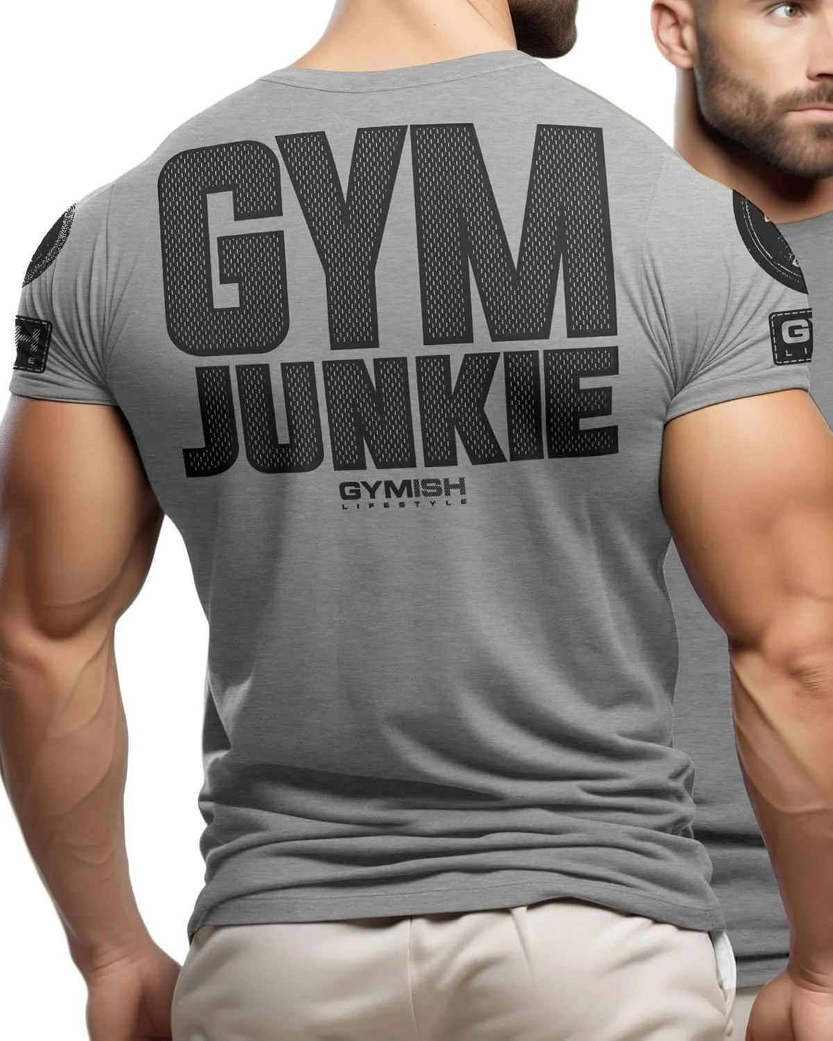 Gym Junkie Funny Saying T-Shirt for Men Fitness Inspiring Workout Shirts for Him