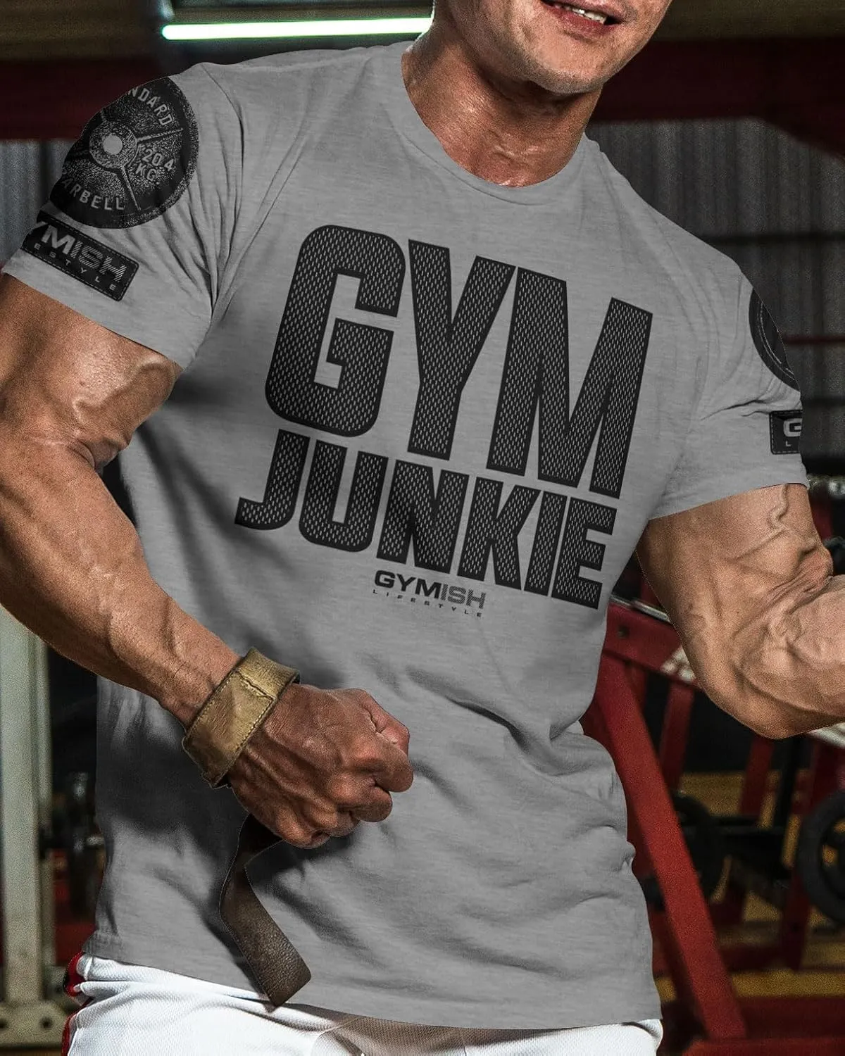 Gym Junkie Funny Saying T-Shirt for Men Fitness Inspiring Workout Shirts for Him