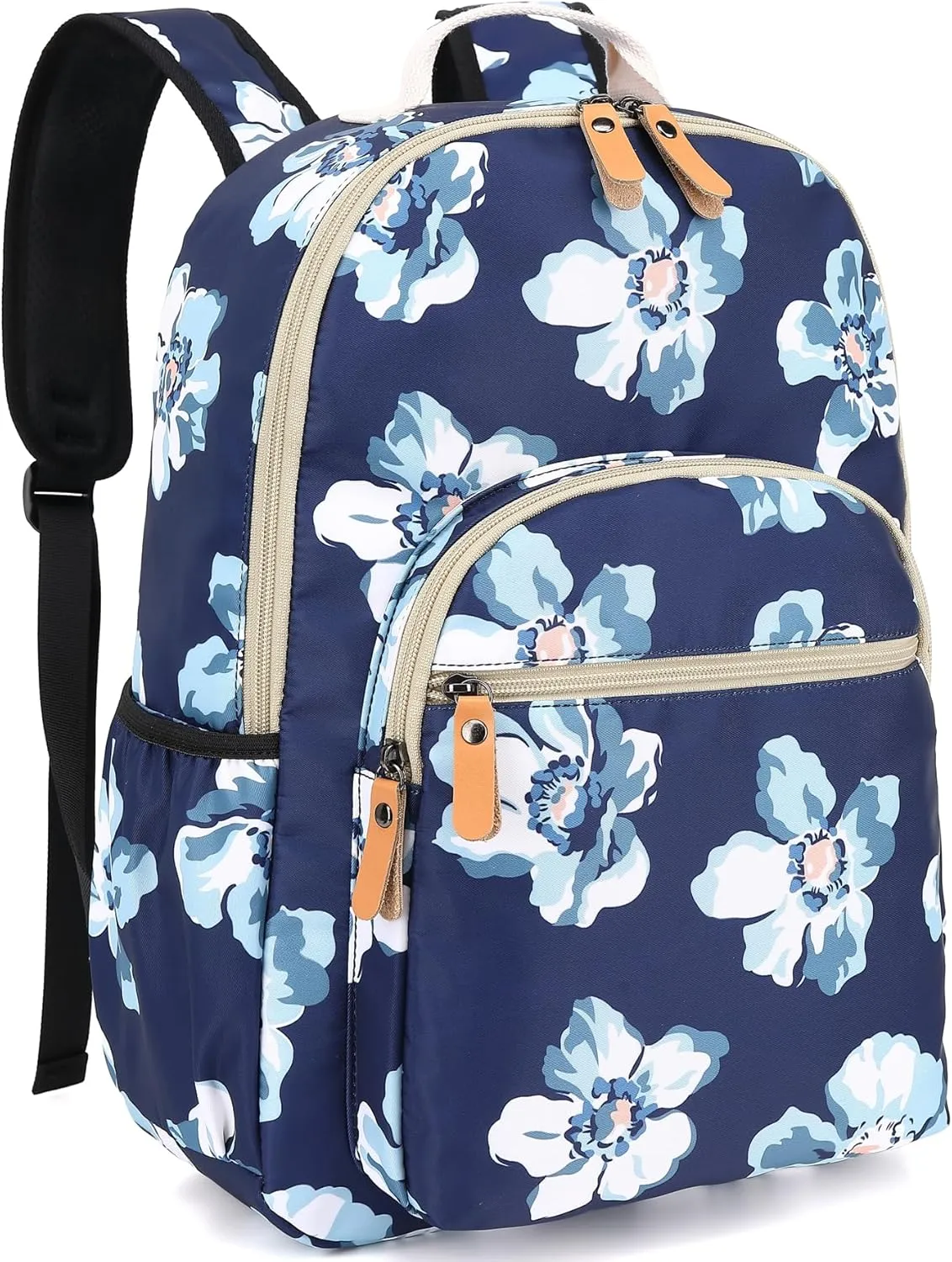 H HIKKER-LINK Fashion Floral Backpack Laptop Backpack Travel Bag Casual Daypack for Weekender Black