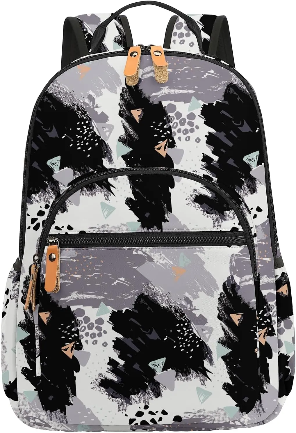 H HIKKER-LINK Fashion Floral Backpack Laptop Backpack Travel Bag Casual Daypack for Weekender Black
