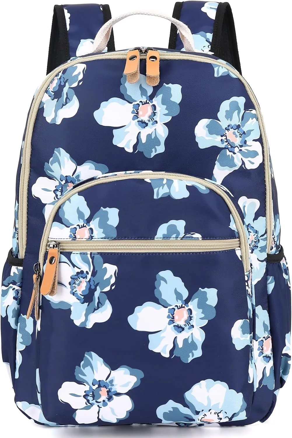 H HIKKER-LINK Fashion Floral Backpack Laptop Backpack Travel Bag Casual Daypack for Weekender Black