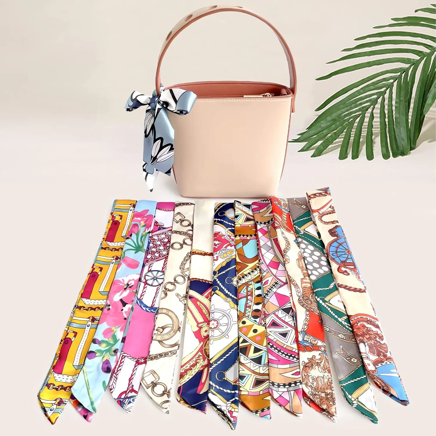 Hairband Handbag Ribbon Scarf, Hair Head Band for Purse Decor, Neck Scarf Skinny for Women Bracelet