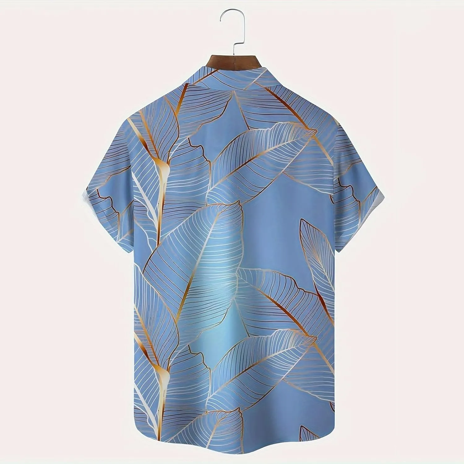 Hawaiian Shirt for Men Button Down Short Sleeve Shirt Casual Summer Beach Blouses Printed Tropical Style Floral