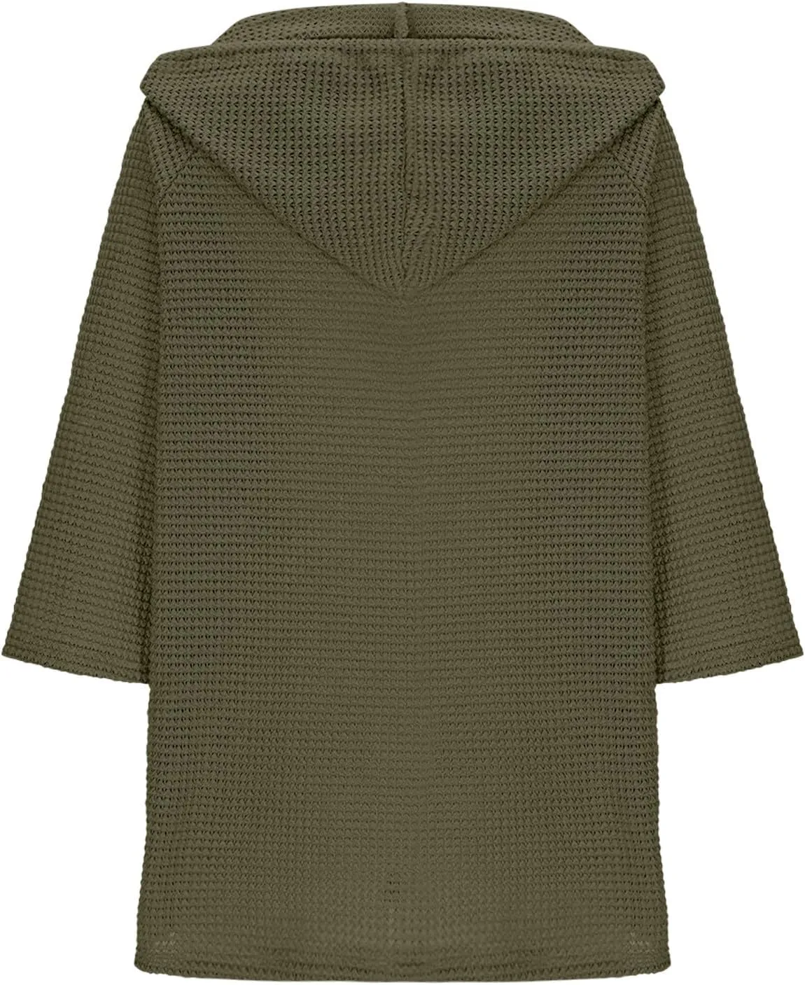 Henley Shirts for Women 3/4 Length Sleeve Button Summer Waffle Hoodies Pullover Cute Vneck Tops Elbow Sleeve Shirts