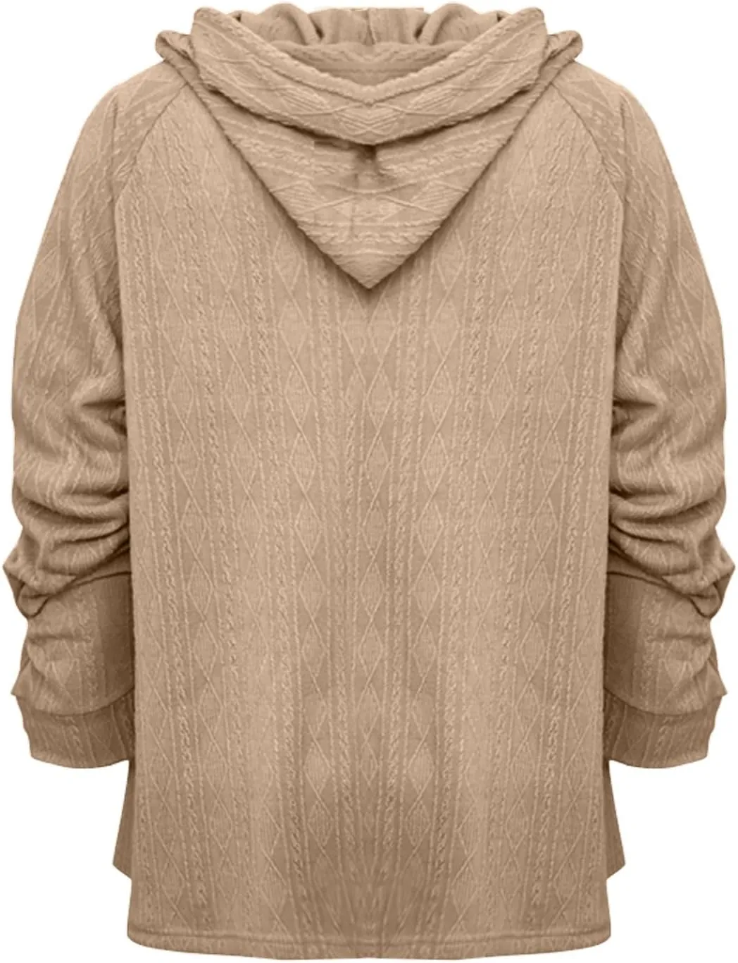 HGps8w Oversized Hoodies for Women Solid Color Casual Drawstring Pullover Sweatshirts Basic Hooded Tops 2025 Fall Fashion
