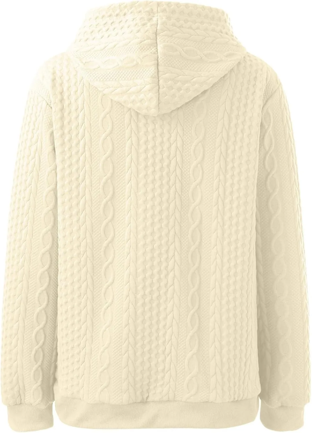 Hooded Sweatshirt Women Pullover Drawstring Loose Sweaters Trendy Oversized Long Sleeve Shirt Solid Top with Pocket