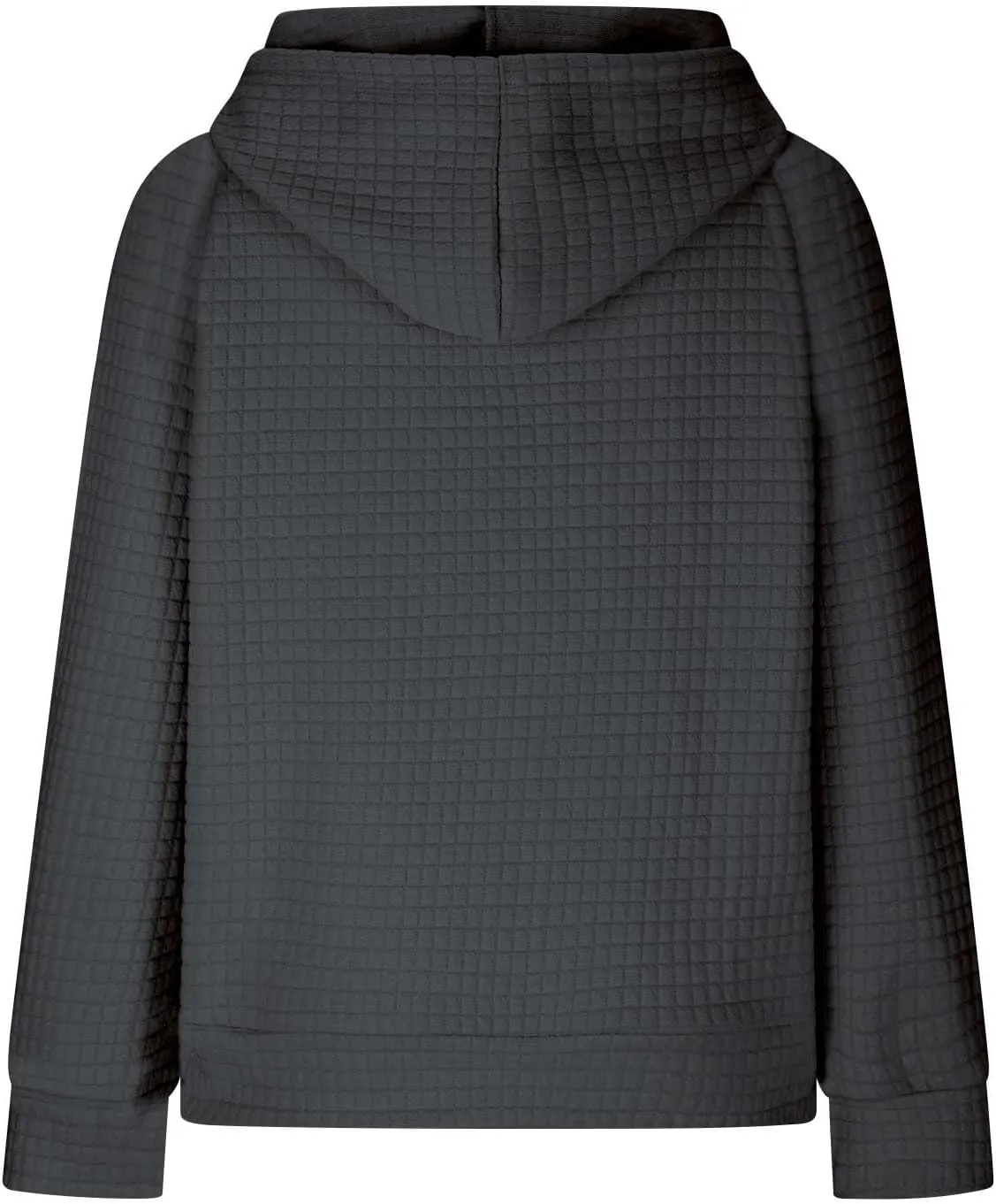Hoodies for Women Long Sleeve Waffle Knit Sweatshirt Oversized Drawstring Hoodie Loose Hoodie Sweatshirt with Pocket