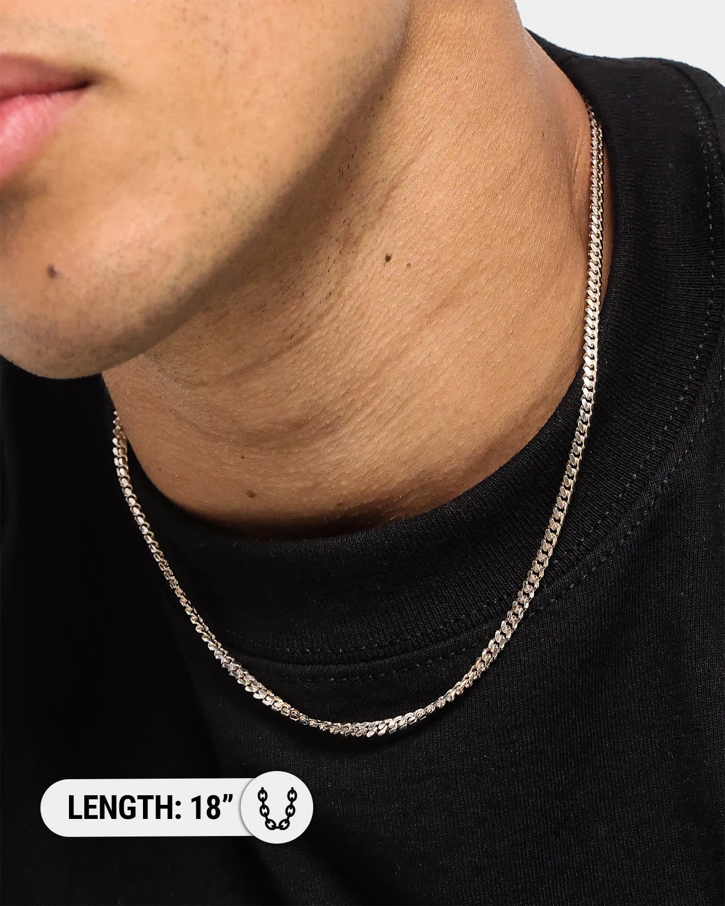 House Of Auric 3mm Cuban Chain Sterling Silver