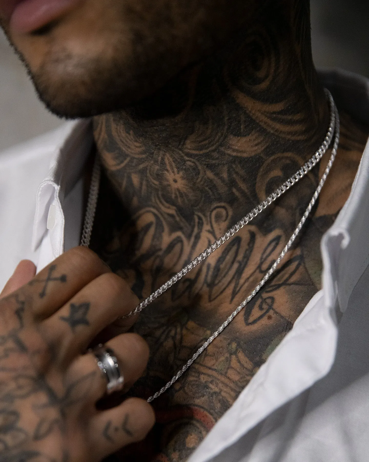 House Of Auric 3mm Cuban Chain Sterling Silver