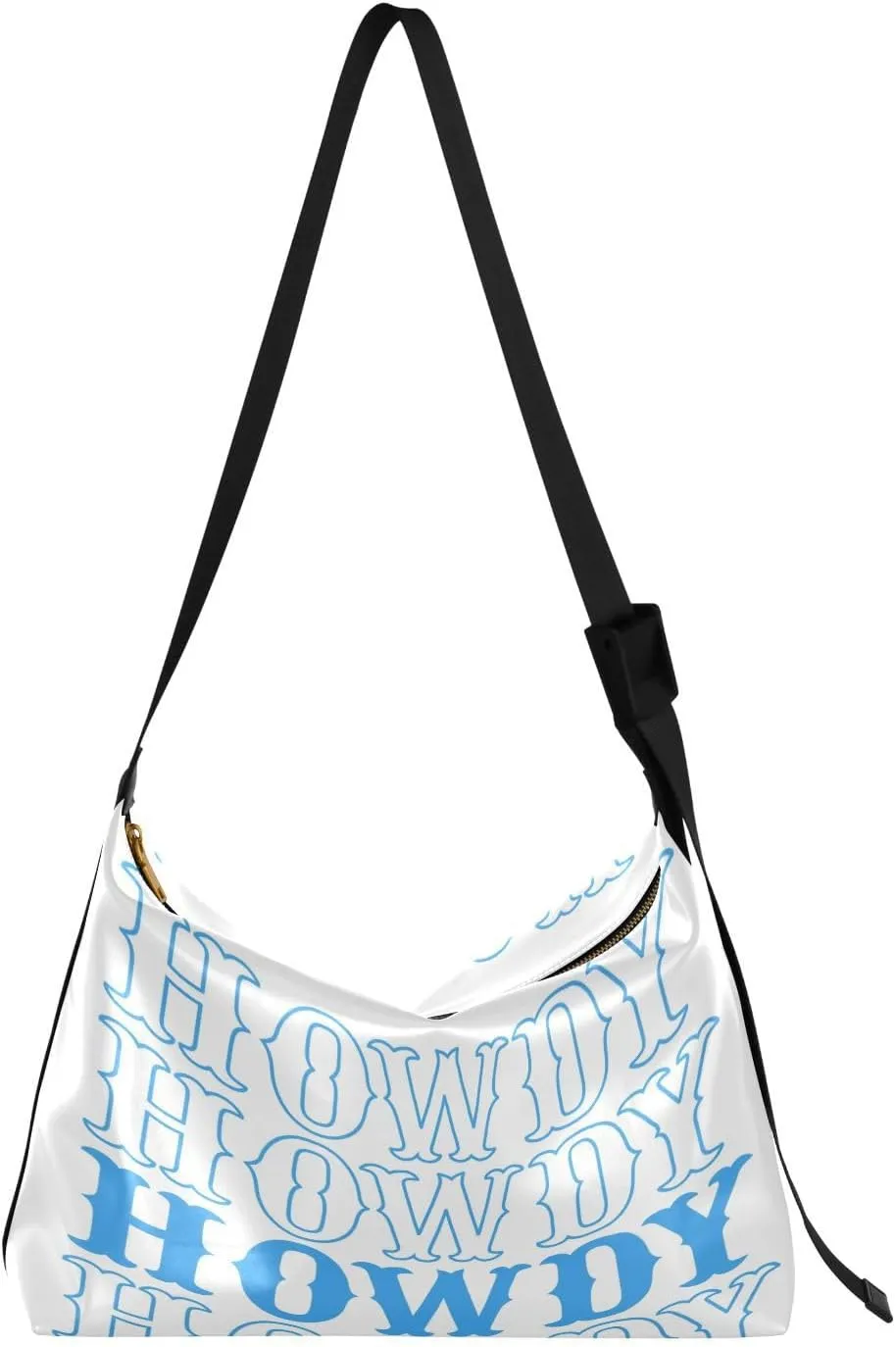 Howdy Hobo Crossbody Bags for Women Leather Large Shoulder Bag Cross Body Blue Western Trendy Womens Tote Bags Handbag for Travel Shopping