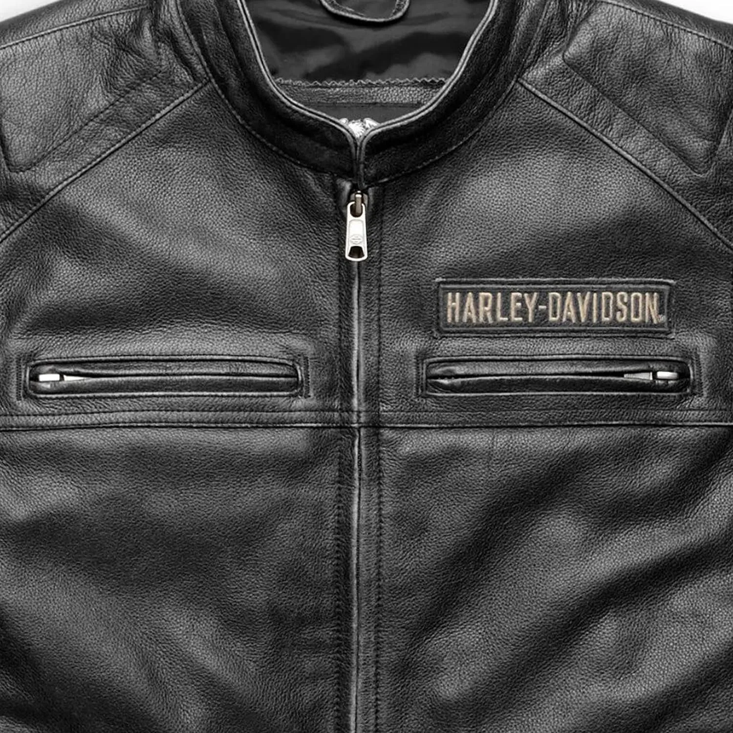 Iconic HD Mens Passing Link Leather Biker Vest  Motorcycle Road Warrior