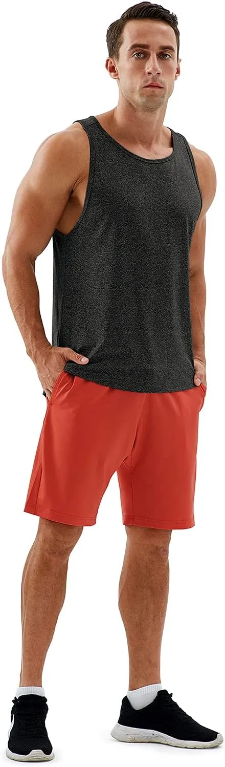 icyzone Men's Racerback Athletic Muscle Tank Tops for Gym Workout Running Exercise