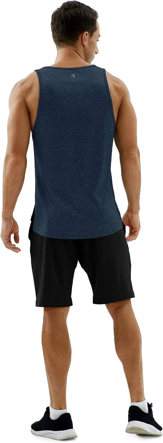 icyzone Men's Racerback Athletic Muscle Tank Tops for Gym Workout Running Exercise