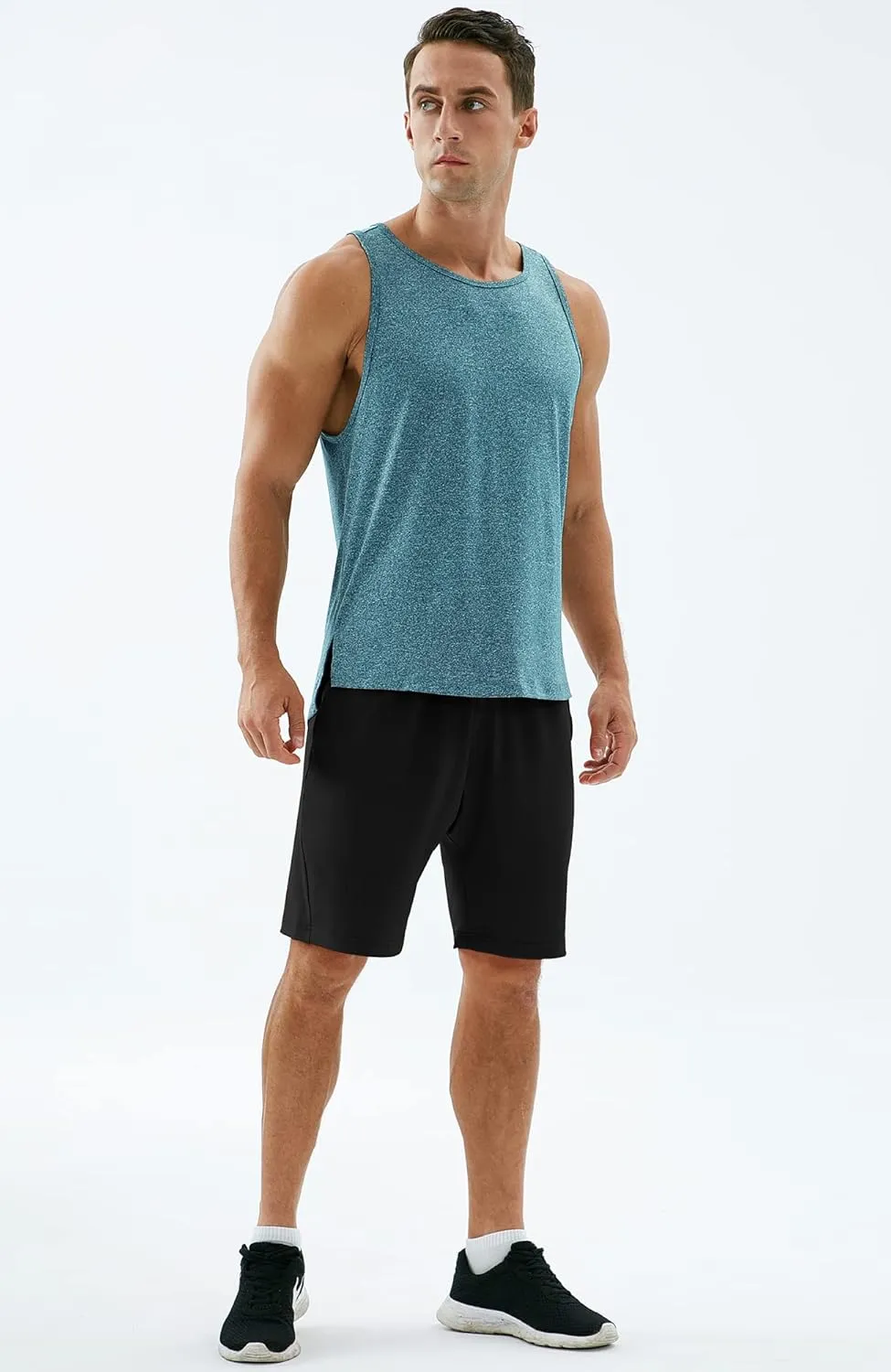 icyzone Men's Racerback Athletic Muscle Tank Tops for Gym Workout Running Exercise